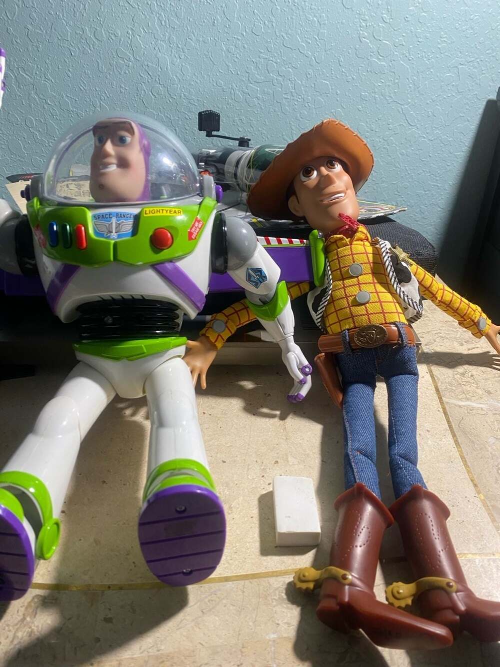 Disney Pixar Toy Story Woody 16" Pull-String Doll and Buzz Lightyear 12" set